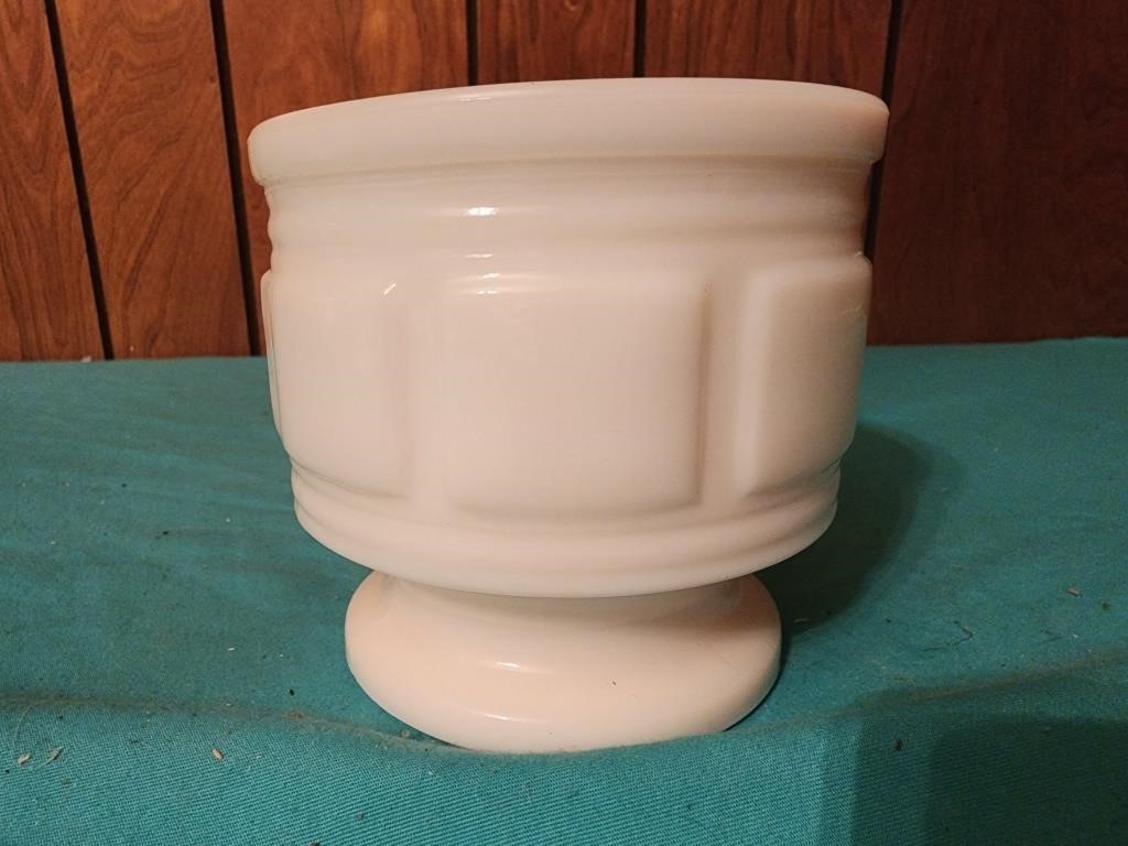 Randall Planter, Milk Glass Planter, White Milk