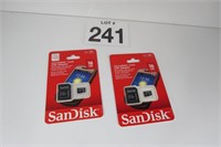 2- 16GB Micro SD Cards w/ Adaptors - NEW