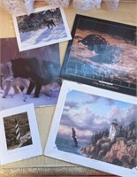 Five wild life prints
