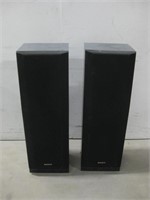 Two Sony 10.5"x 12"x 37" Speakers Untested