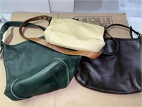 (3) USED COACH HANDBAGS