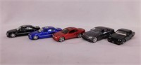 5 diecast toy cars: Hot Wheels - Maisto - & more