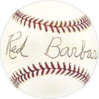 Red Barbary Autographed Baseball Beckett BAS