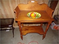 Wooden Wash Table w/ Bowl