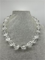 Sterling Silver Rock Crystal Necklace