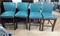Set of (4) Dining Chairs (teal)