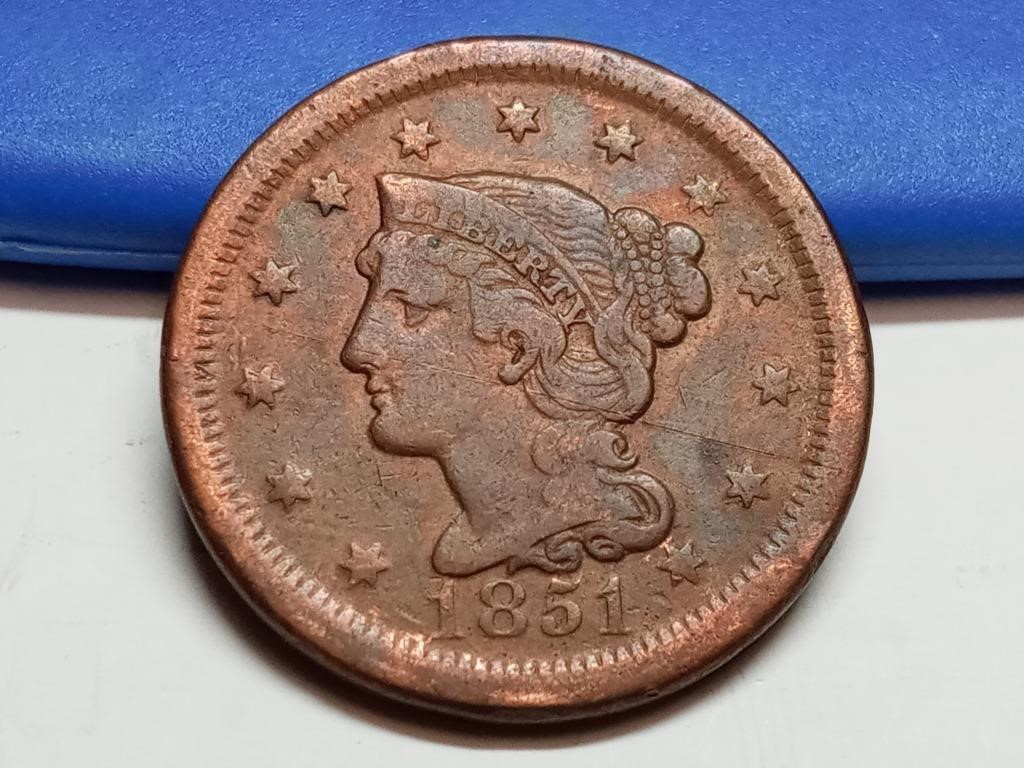 OF) 1851 us large cent