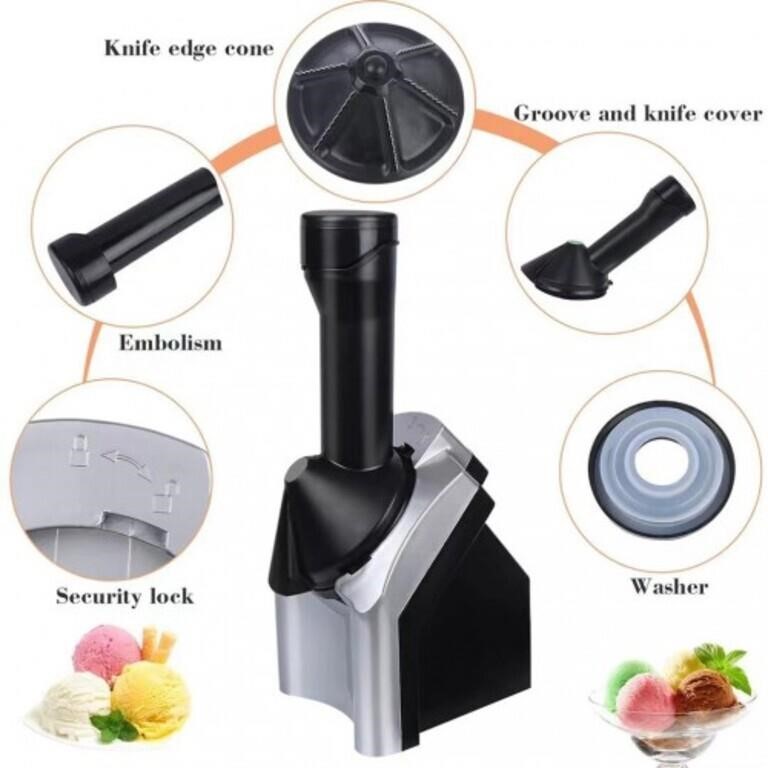 Electric Fruit Soft Serve Ice Cream Maker Machine