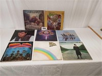 Lot of 8 Rock LP Records