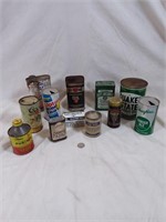 Various Vintage Cans, Oil, Drinks