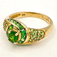 10K Gold Green Tourmaline Ring