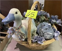 basket with duck & rabbit