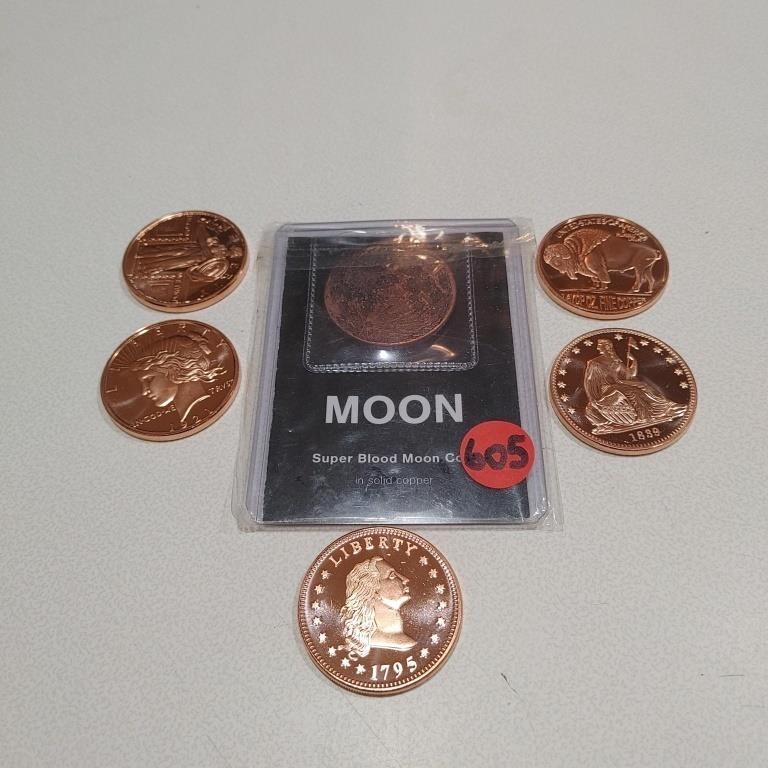 LOT OF COMMERITIVE COINS COPPER