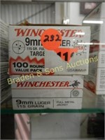 GROUP OF 100 ROUNDS WINCHESTER CAL. 9MM