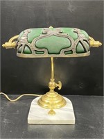 Vintage Bankers Lamp w/ Marble Base