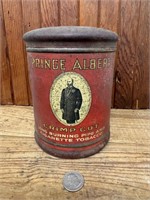 Vintage Round Prince Albert Crimp Cut Tobacco Tin