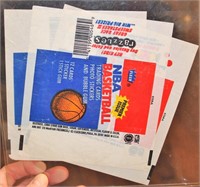 3 Rare Fleer Basketball Wrappers 1986