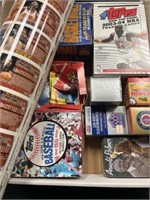 Sport Card Lot- Includes Empty Wax Boxes & Sets