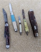(5) Antique Pocket Knives