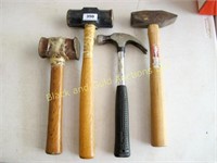 Lot of 4 assorted hammers