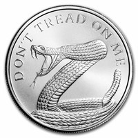 1 Oz Silver Round Don't Tread On Me Snake