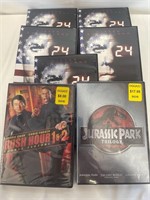 $40  7Pk DVD MOVIES   ( 5 opened)