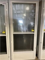 34" LH Half View Storm Door in White