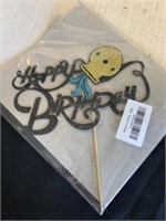 Happy birthday cake topper