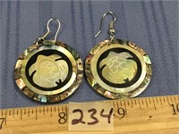 Pair of mother of pearl earrings        (g 22)