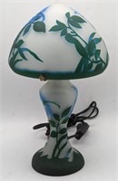 (E) Cameo Glass dragonfly table lamp 15in h