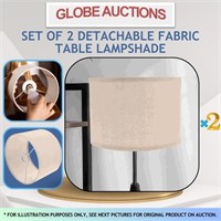 SET OF 2 DETACHABLE FABRIC TABLE LAMPSHADE