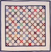 Mini Nine Patch and Hourglass, wall quilt, 66" x