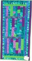 Jewels of the Night, bed runner, 68" x 35"