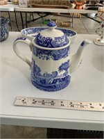 spode teapot blue Italian Collection