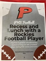 PHS Football Recess and lunch w/a Rockies