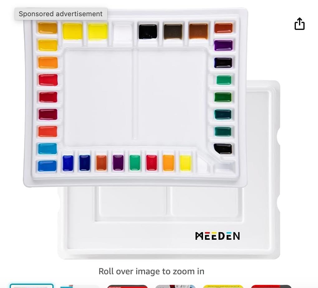 MEEDEN Ceramic Watercolor Palette