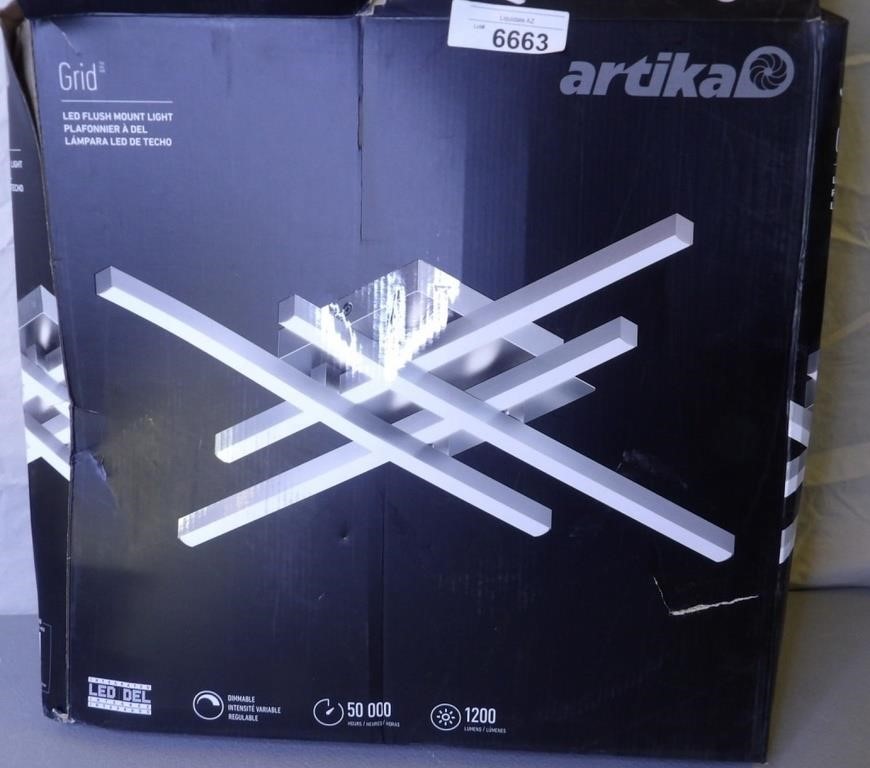 Artika Grid Led Flush Mount Light