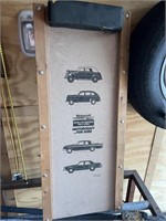 Vintage Ford Motorcraft advertising wood mechanic