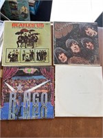 4 Beatles vinyl record albums see photos