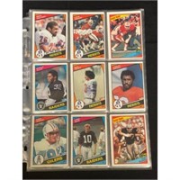 (180) 1984 Topps Football Cards With Stars
