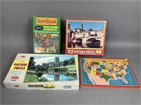 Vintage Picture Puzzles (As Pictured)