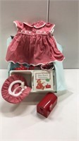 American girl Bitty bears valentines with red