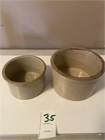 2 Small Crock Bowls