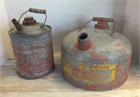 (2) VINTAGE GAS CANS