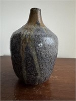 Signed Glazed Pottery Bottle/Vase