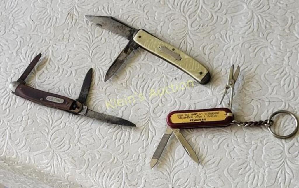 vtg pocket knife collectio lot of 3 old timer too!