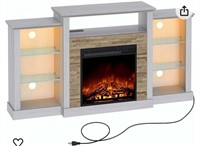 Rolanstar Fireplace TV Stand with LED Lights and