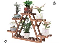 Wood Plant Stand Indoor, 6 Tiered Plant Shelf f