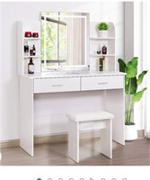 VIVOHOME Makeup Vanity Table Set with 3-Color