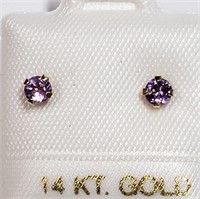 14K  Amethyst Earrings